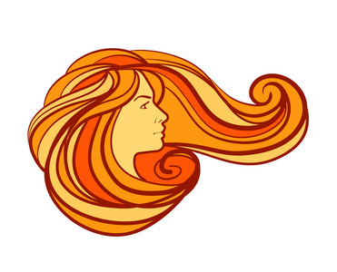 美容美发,spa 矢量标志.理发店, 漂亮的女孩图标照片