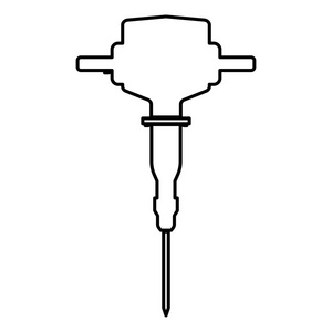 手提钻图标黑色矢量插画平面式简单图像