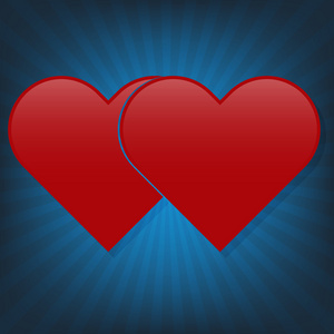 比爱心影子图片