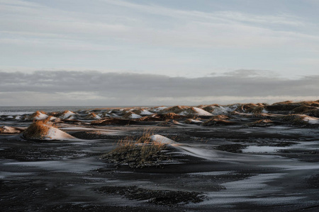 冰岛 Stokksnes 海滩日落