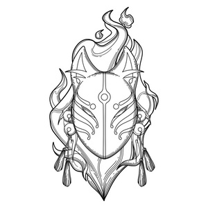 恶魔图图形的恶魔狐狸面具照片