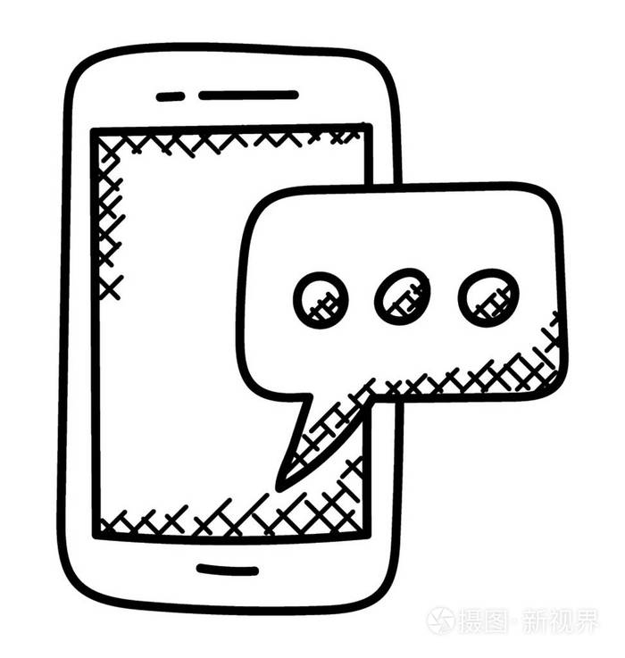 短信和聊天的涂鸦图标, 沟通理念插画-正版商用图片0oz5y9-摄图新视界