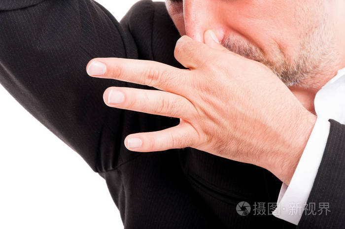 汗的商人是气味的厌恶的难闻