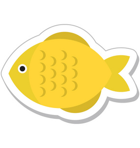 彩色的小鱼小鱼的彩色的矢量图标照片