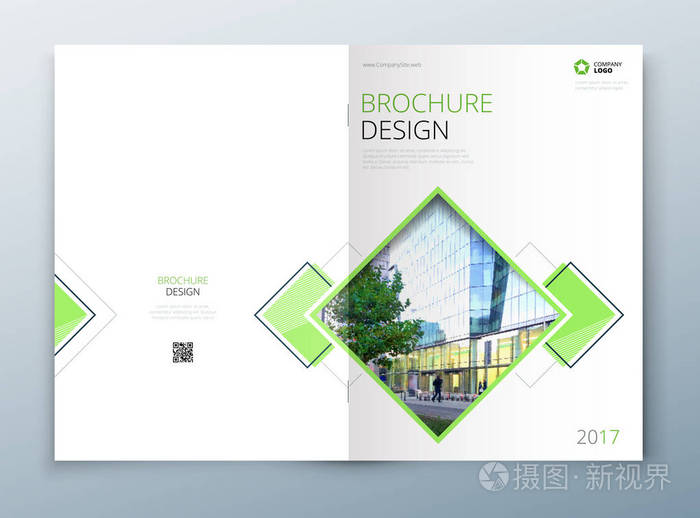 封面的小册子模板设计.深蓝色.公司业务年度报告,目录,杂志,传单样机.