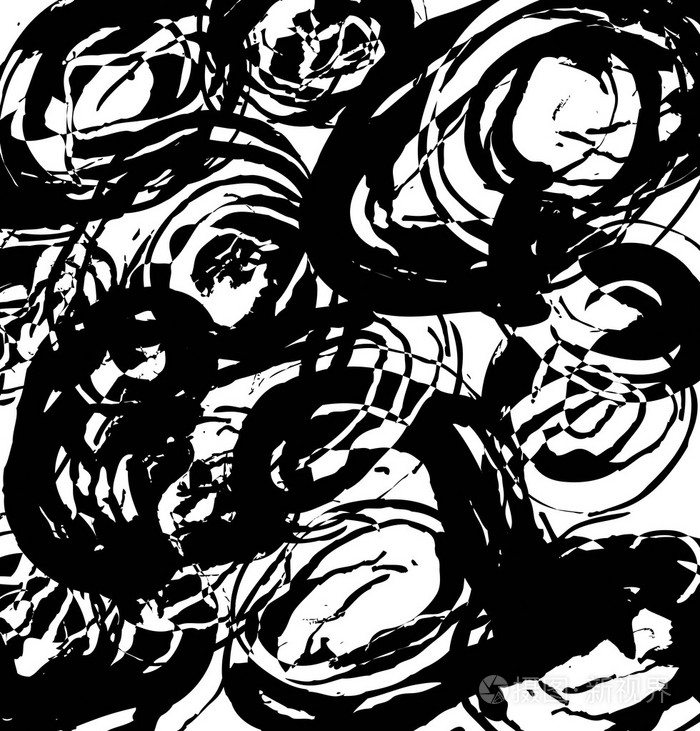 grunge 素描效果纹理和背景,黑色和白色的插图设计元素