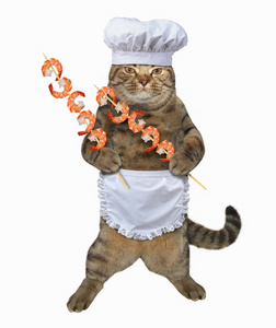 猫抱虾串