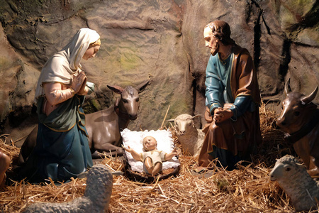 诞生场面, 圣诞节托儿所在圣心大教堂在萨格勒布