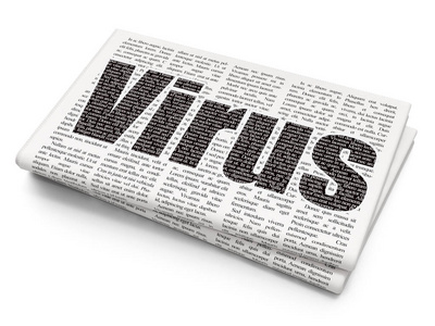 保护的概念 病毒对报纸背景