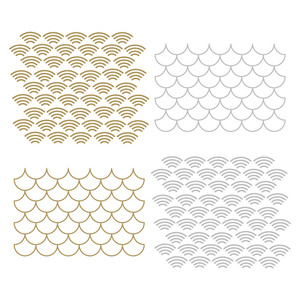 波浪模式.日本海纹矢量照片