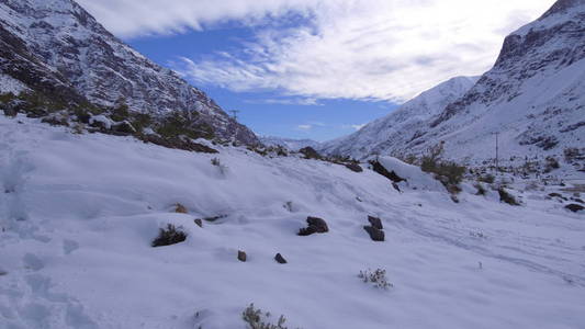 山雪的风景和自然在智利图片