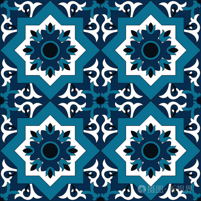 azulejo, 葡萄牙瓷砖, 西班牙, 摩洛哥, 土耳其语或阿拉伯语瓷砖花