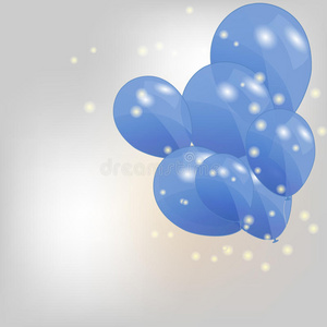 复制 插图 聚会 生日 框架 气球 庆祝 假日 流动的 粉红色
