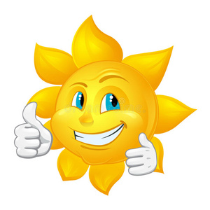 小太阳喜欢被孤立在白色的背景上照片