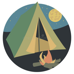 露营。极限运动帐篷。