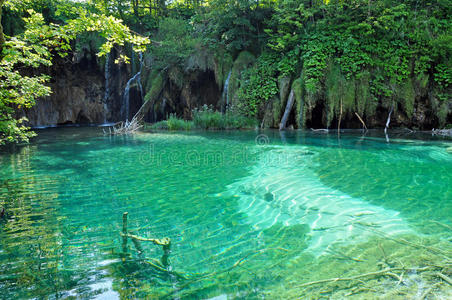 克罗地亚普利特维兹国家公园的湖泊