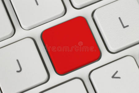 键盘上的空白红色按钮图片