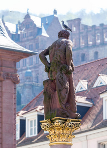 德国海德堡市场广场大力神雕像图片