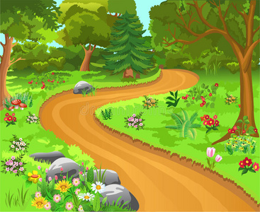 山中小路图片-山中小路素材-山中小路插画-摄图新视界