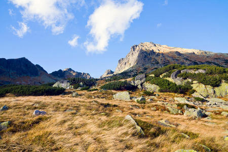 在塔特拉高山的5个湖谷