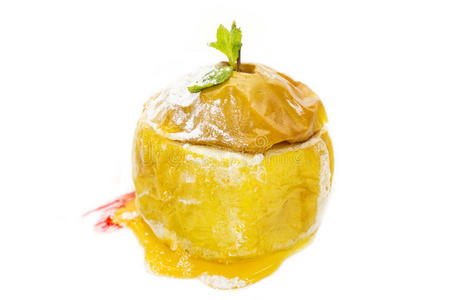 蜂蜜烤苹果照片