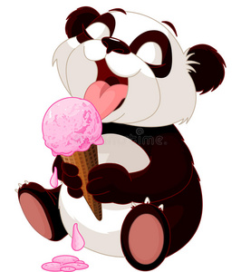 吃熊猫冰淇淋