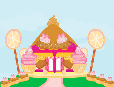 糖果屋卡通图片