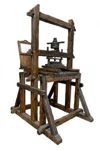 旧木版印刷机