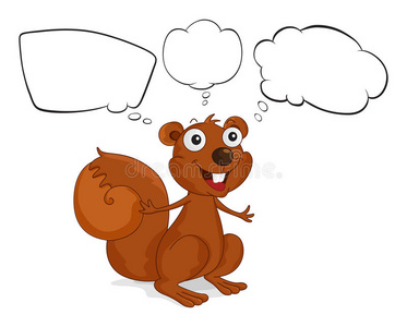 照片的叫声一只棕色松鼠,叫声空空的照片