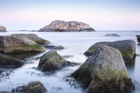 挪威岩石海岸线