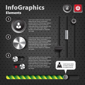 用户界面中信息图形的元素集图片