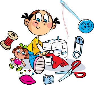 广告样板:手工做的和创造性的班水彩无缝的模式和漫画漂亮的孩子们