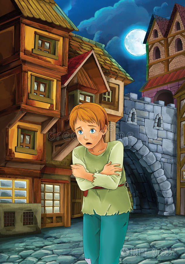 王子和贫民王子或公主城堡骑士和仙女儿童插图