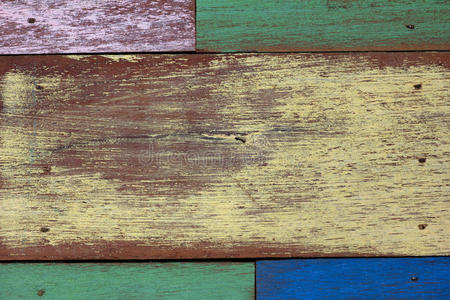 抽象艺术彩色木墙详图