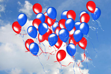 爱国气球图片
