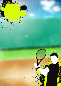网球运动背景