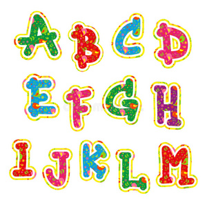 儿童鲜艳的字母表图片