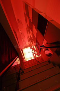 抽象红色楼梯