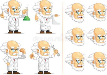 科学家或教授定制吉祥物2