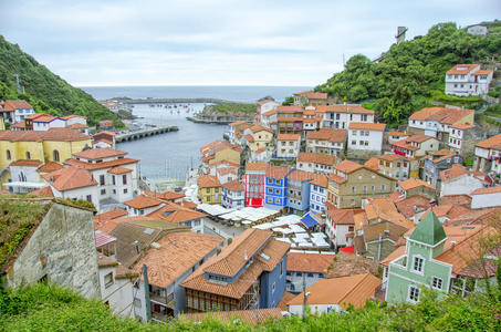 西班牙cudillero全景