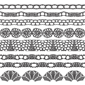 一套漂亮的蕾丝矢量装饰