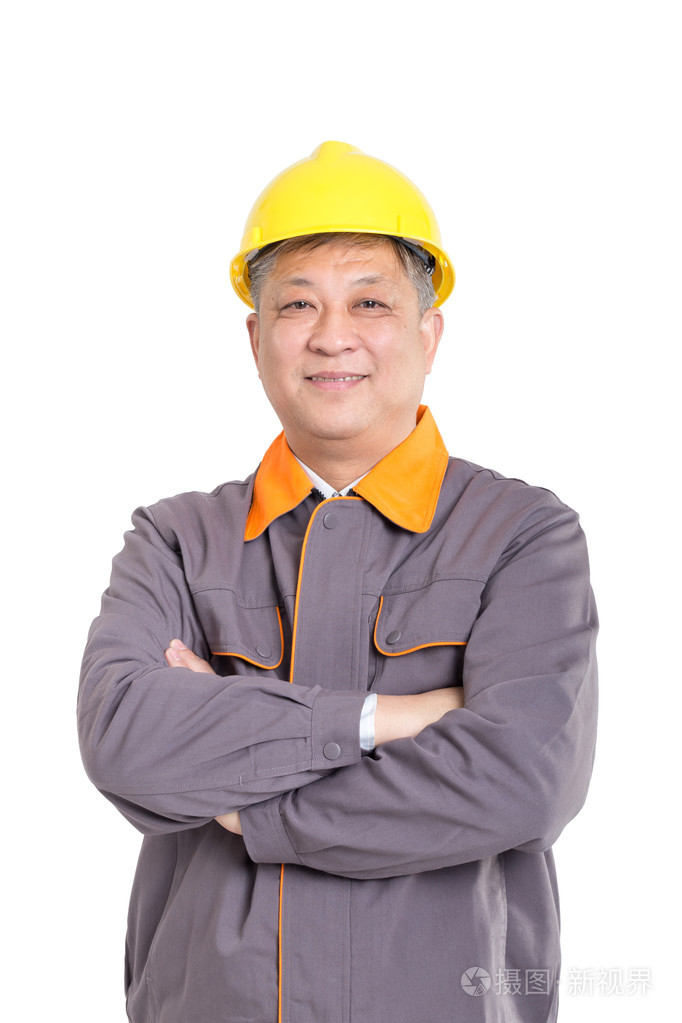 工程师与黄色安全帽照片-正版商用图片0p8np1-摄图新视界