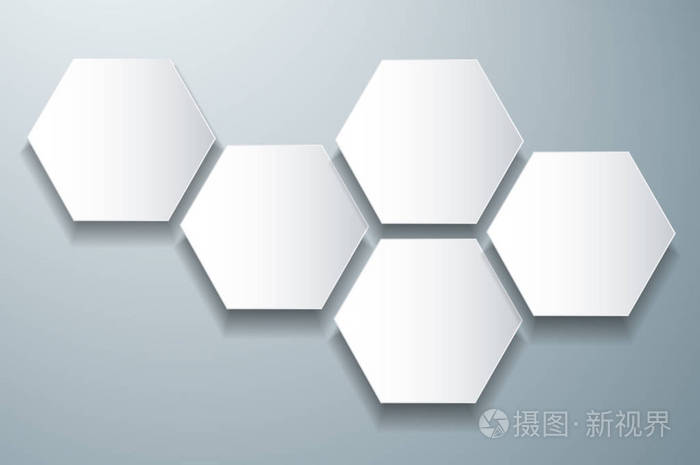 抽象的蓝色蜜蜂蜂巢六角和空间背景