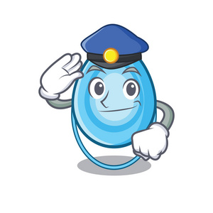 警用氧气面罩人物卡通矢量插画照片