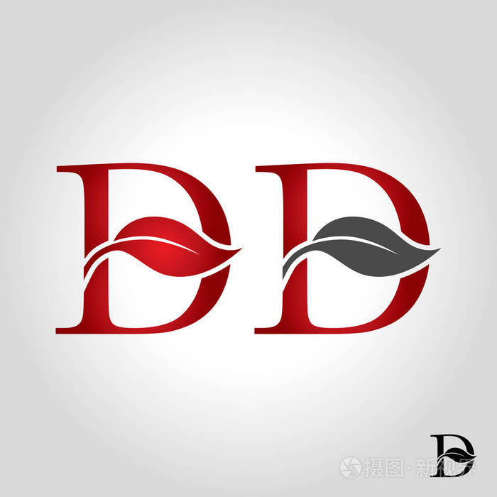 字母d 标志, 图标和符号矢量插图