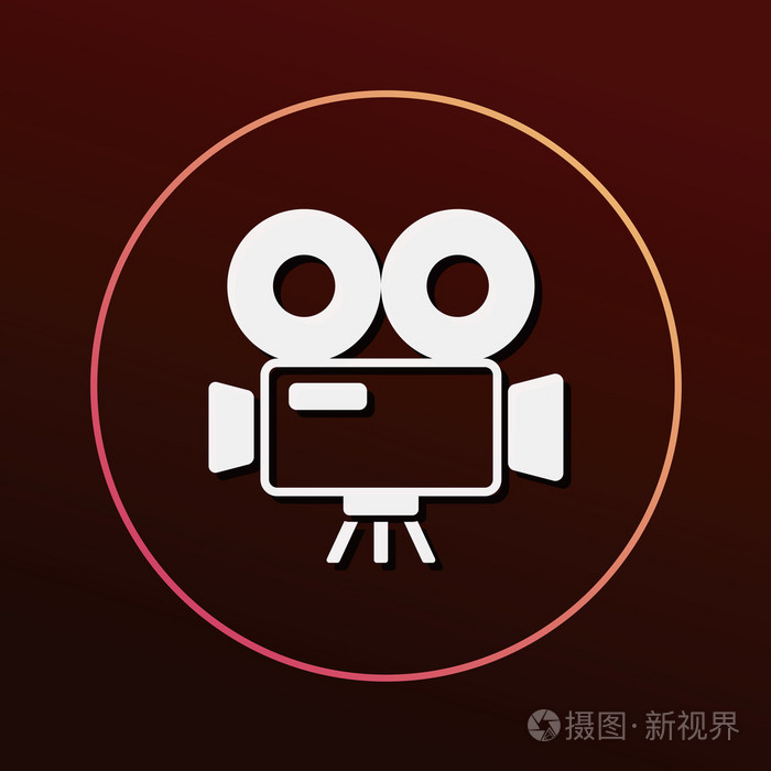 视频摄像机图标矢量图