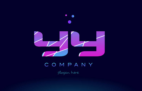 yyyy y 彩色蓝色粉红色紫色字母表字母标志图标矢量照片