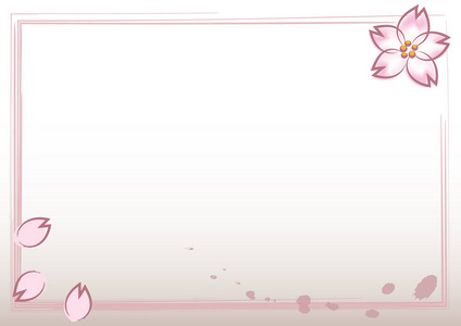樱花与日本风格画框