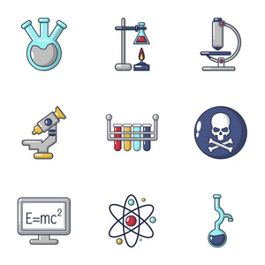 科学顾问图标集, 卡通风格