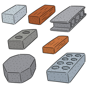 向量集的混凝土建筑砌块